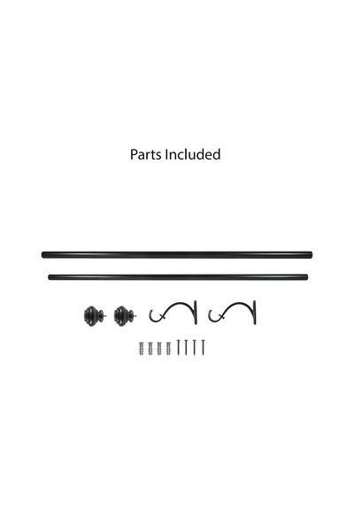1-inch Urne Mit Fenster Behandlung Rod-set, Bronze, 18 To 36-ınch