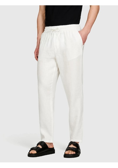 Sisley %100 Keten Beli Büzgülü İpli Slim Fit Pantolon Erkek Kırık Beyaz Pantolon - 325p4aghsf043 Krem Sisley %100 Keten Beli Büzgülü İpli Slim Fit Pantolon Erkek Kırık Beyaz Pantolon - 325p4aghsf043 Krem