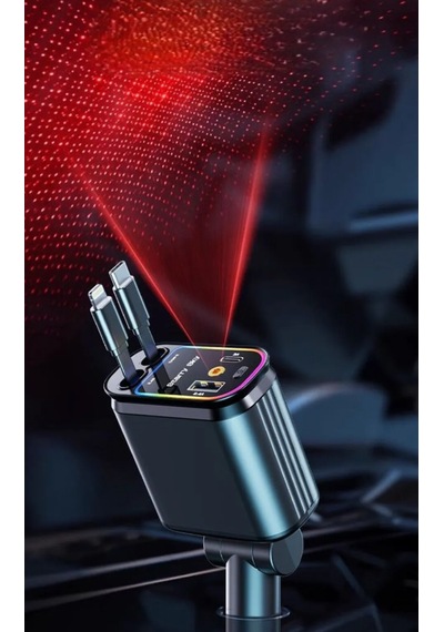 66w Acl Led Işık Tavan Aydınlatmalı 4ın1 Çift Kablolu Hızlı Şarj
