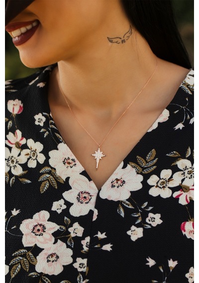 Papatya Silver Gümüş Kutup Yıldızı Kolye