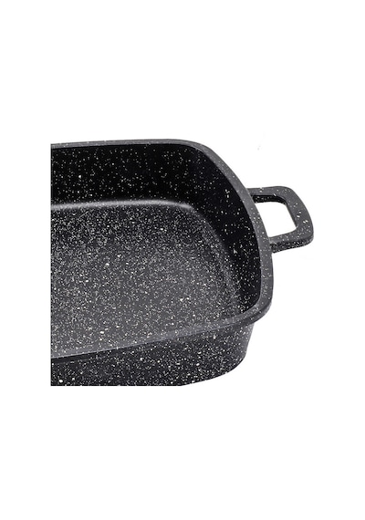 Eda Zk-951 Çift Kulplu 36 CM Döküm Kare Çat Çok Amaçlı Fırın Teps Siyah