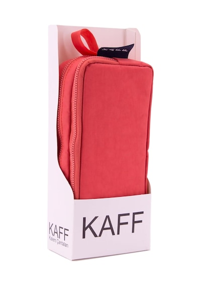 Kaff 105 Yıkanabilir Çift Bölmeli Kalemlik Kalem Kutusu Mercan Genel