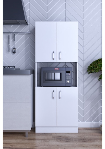 Rafineri Roma Çok Amaçlı Dolap Kapaklı Bölmeli Mikrodalga Fırın Mutfak Balkon Banyo Mdf Beyaz Rafineri Roma Çok Amaçlı Dolap Kapaklı Bölmeli Mikrodalga Fırın Mutfak Balkon Banyo Mdf Beyaz