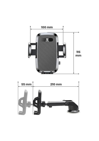 2 Modlu Klima + Torpido Araç Telefon Tutacağı Cam Havalandırma Vantuzlu Araba Telefon Tutucu Tt01 Diğer