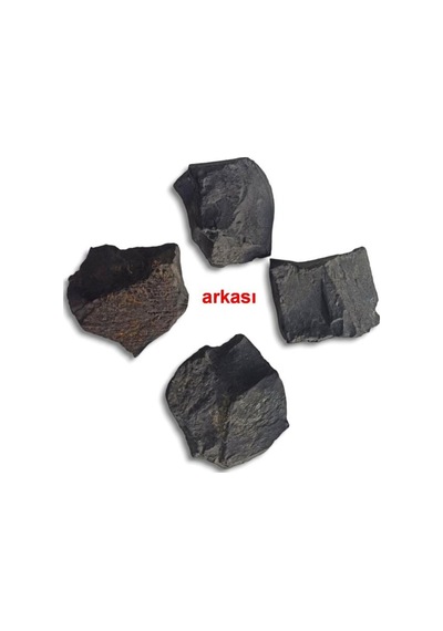 Shungite Şungit Taşı Düz Kesim Doğal Parça 469-1