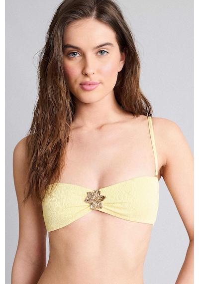 Defacto Regular Fıt Krinkıl Kumaş Bikini Üstü G9296ax26smyl118 Sarı-yl118
