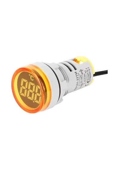 22 Mm Dijital Termometre - Sarı Ac50-380v -20c / +199c