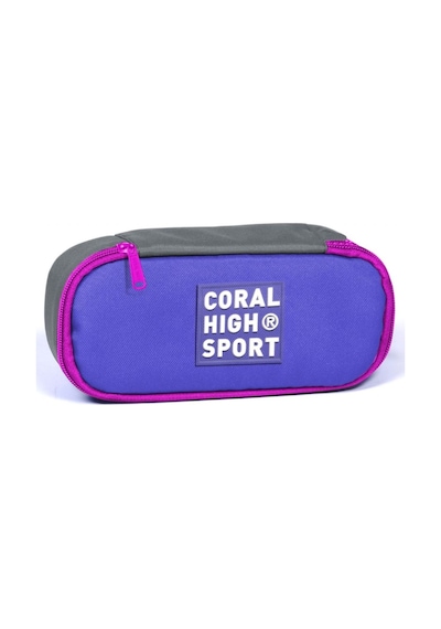 Coral High Sport Lavanta Açık Gri İç Bölmeli Oval Kalem Çantası