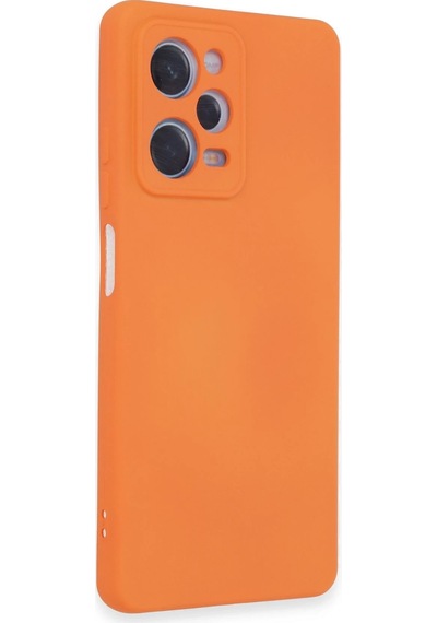 Newface Xiaomi Redmi Note 12 Pro 5g Kılıf Nano İçi Kadife Silikon Semeglbl - 91 - Turuncu