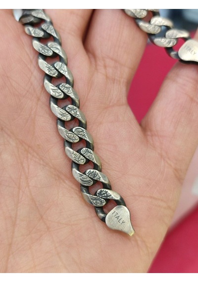 Modagümüşevi 925 Ayar Gümüş Özel Tasarım İthal Oksitli Çift Taraflı Gurmet Bileklik