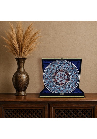 E38 El İşçiliği Çini Tabak 25 Cm - 6687