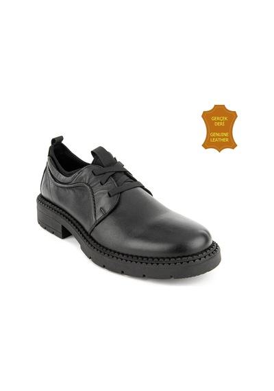 Hush Puppies Kabo 725810 Gerçek Deri, Anatomik, Erkek Ayakkabı Siyah Siyah