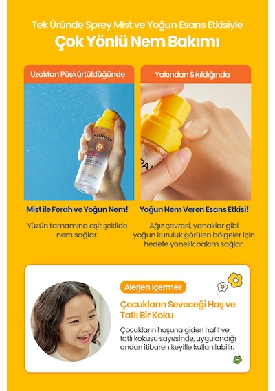 Çocuklar İçin Bariyer Koruyucu Nemlendirici Jele Dönüşen Esans Mist Atopalm Water Gel Mist Kids