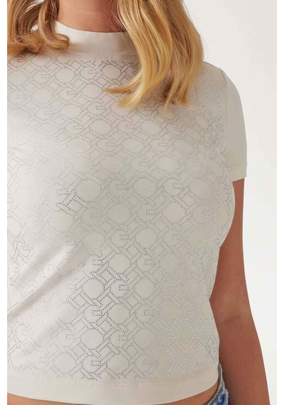 Guess Kadın T-shirt Krem