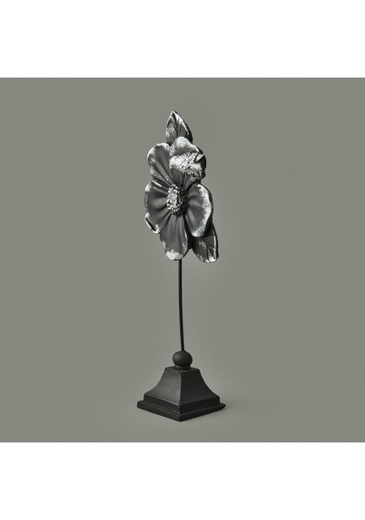 Deco Fiore Dekor - Siyah / Gümüş - 32 Cm