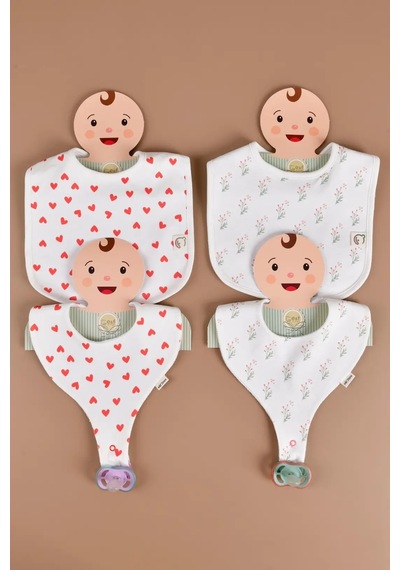 E&f Store 4'lü Sıvı Geçirmez Mama Önlüğü Seti Çok Renkli