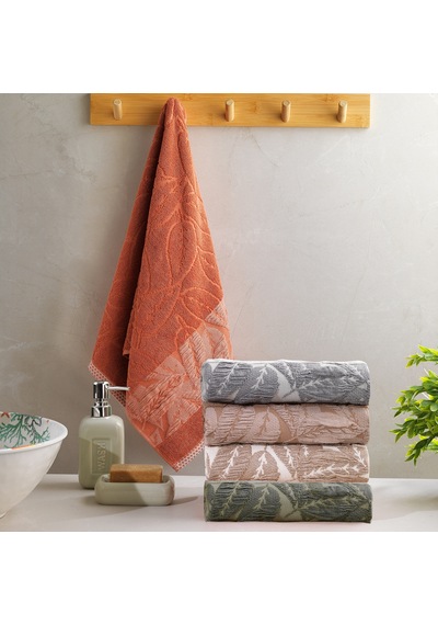 Schafer Home Adore Jakarlı Havlu 50x90 Cm 1 Parça-kiremit