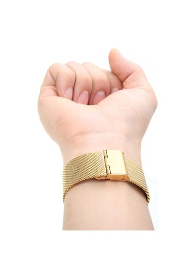 20Mm Saat Kordonu Sarı Çelik Hasır Gold 1.Kalite Örgü Kordon