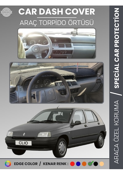 Renault Clıo 1 1994-1998 Torpido Örtüsü Ön Göğüs Koruma Torpido Koruma Araca Özel Tam Uyum - 975 Stiloto