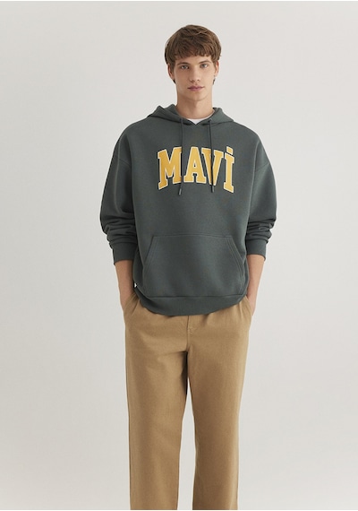Mavi - Mavi Logo Baskılı Kapüşonlu Yeşil Sweatshirt 067149-71598 Yeşil Mavi - Mavi Logo Baskılı Kapüşonlu Yeşil Sweatshirt 067149-71598 Yeşil