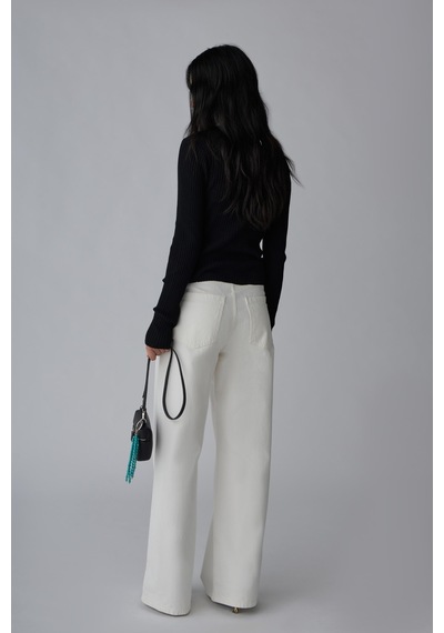 Suud Collection Beyaz 88 Wide Leg Jean