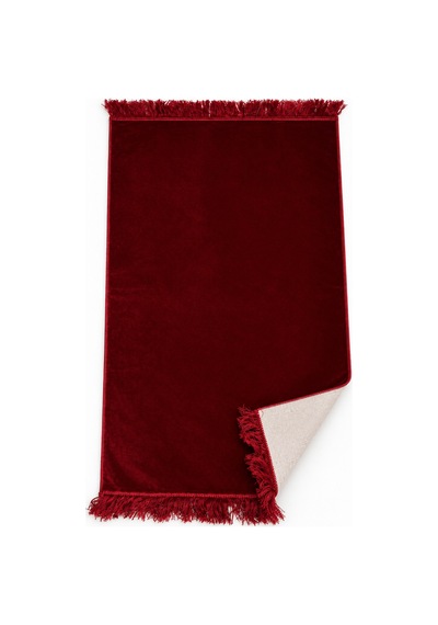 Düz Velur Kadife Seccade 70x110 Cm Bordo