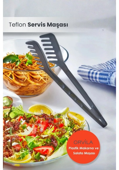 Yanmaz Yapışmaz Yüksek Isıya Dayanıklı Makarna Ve Salata Servis Maşası