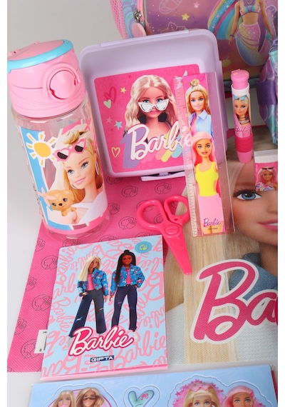 X Dekomus Lisanslı Barbie Deniz Kızı Collection Kırtasiye Seti Okul Ve Kalem Çantası,beslenme Kabı,matara Altın