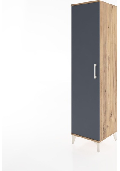 Hyperion Dolap 4 Raflı Tek Kapaklı 44x44x182 Çam-antrasit Çam