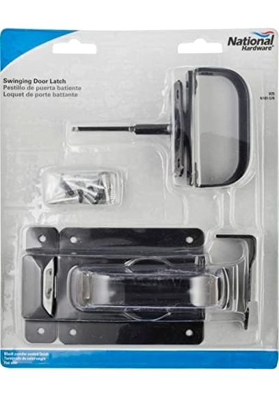 National Hardware N101-576 Salıncak Kapı Sürgüsü, Siyah, 3/4 İnç