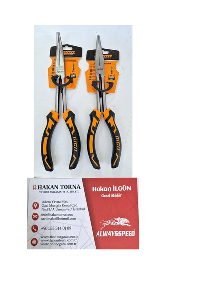 Rico Uzun Düz Ve Eğri Karga Burun Pense 2 Parça