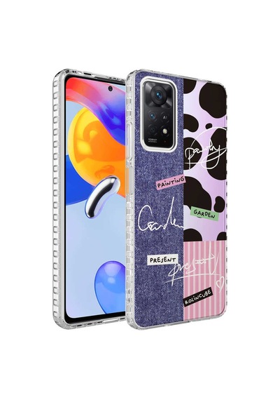 Xiaomi Redmi Note 11S Global Kılıf Airbag Kenarlı Desenli Elegans