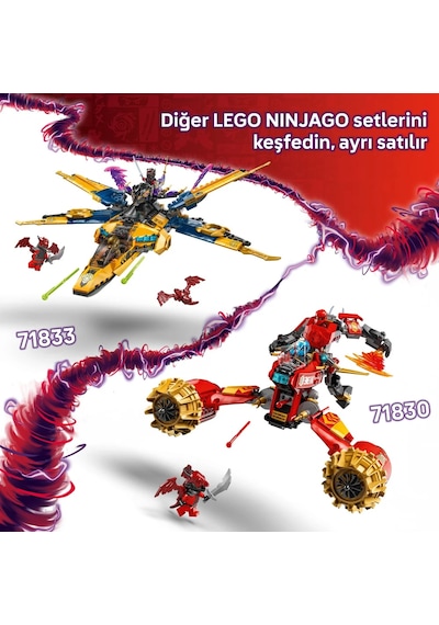 LEGO® NINJAGO® Kai’nin Robot Fırtına Aracı 71830 - 7 Yaş ve Üzeri Çocuklar için Yaratıcı Oyuncak Yapım Seti (333 Parça)
