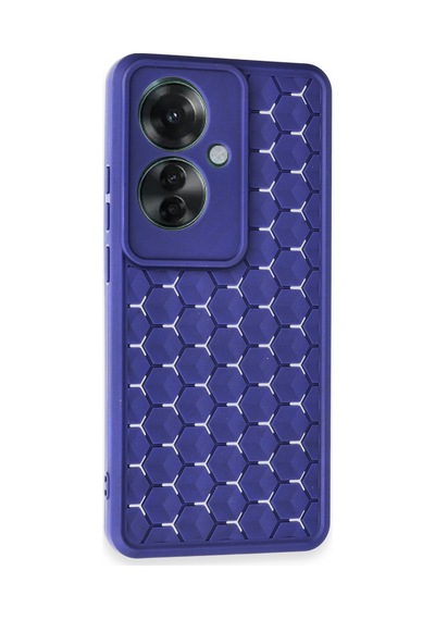 Oppo Reno 11f Uyumlu Kılıf Petek Silikon Kapak - Lacivert