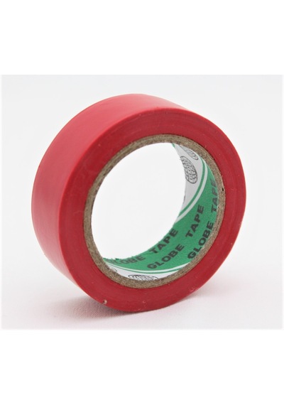 Globe Pvc Elektrik İzolasyon Bant "0.13x19x10yrds" Kırmızı 10'lu Paket