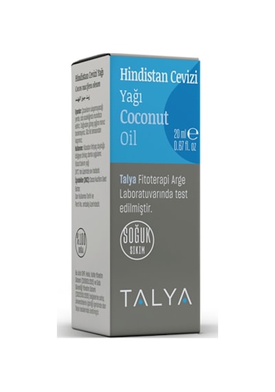 Talya Soğuk Sıkım %100 Saf ve Doğal Nemlendirici ve Besleyici  Hindistan Cevizi Yağı 20 ML