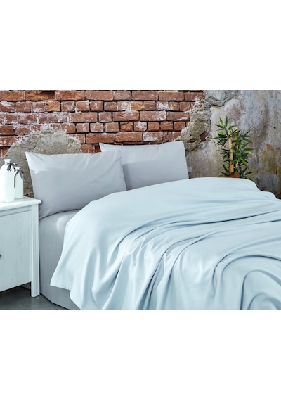 Komfort Home Çift Kişilik Ranforce %100 Pamuk Pike / Açık Gri Çok Renkli