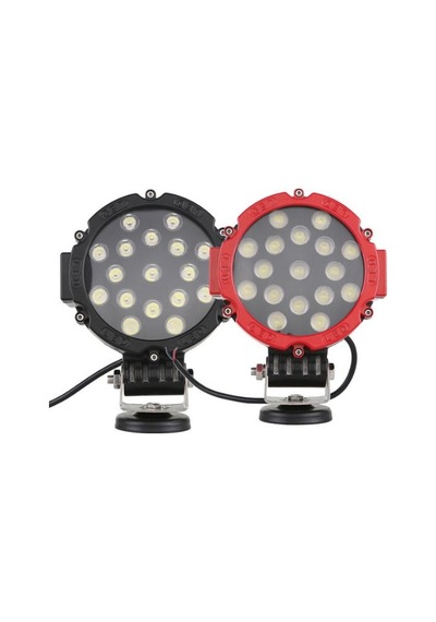 OtoÇizgi 17 Cm Yuvarlak 17 led Off Road Sis Lambası Kırmızı Siyah OtoÇizgi