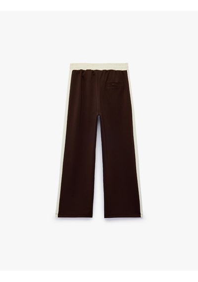 Koton Renk Kontrastlı Cepli Geniş Paça Beli Bağcıklı Eşofman Altı Kahverengi 7wkb40087tk Kahve Koton Renk Kontrastlı Cepli Geniş Paça Beli Bağcıklı Eşofman Altı Kahverengi 7wkb40087tk Kahve