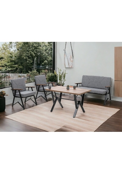 Tu Tienda Melisa 2 1 1 Masa Bahçe Balkon Mobilyası,kayrak Gri Gri