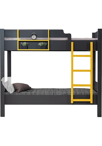 Setaymobilya Ranza, Asya Ayrılabilir Ranza-Antrasit-Sarı+2 Adet Comfort Yatak