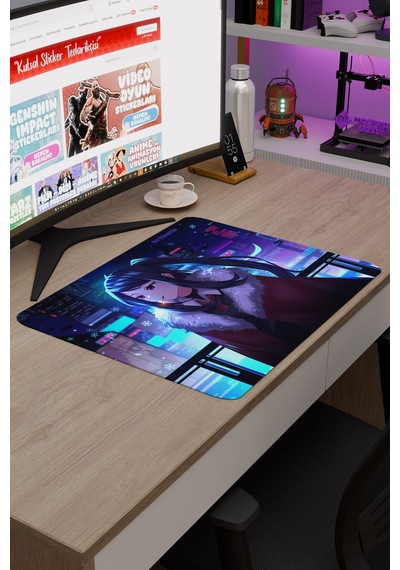 Va-11 Hall-a Kaymaz Dikişli Kauçuk Oyuncu Mousepad V2 - 48x40 Xl Gaming Mouse Pad Fare Altlığı