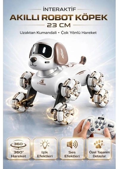 Neodog Robot Köpek Merdiven Çıkabilen Büyük Beyaz Karışık