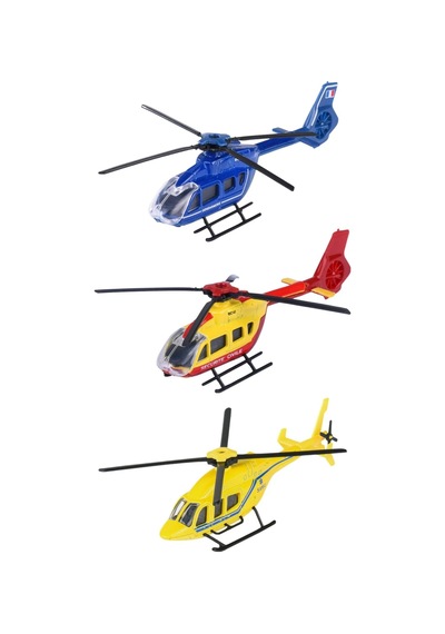 Majorette Fransız Sos Serisi Helikopter H145 Mavi Çok Renkli