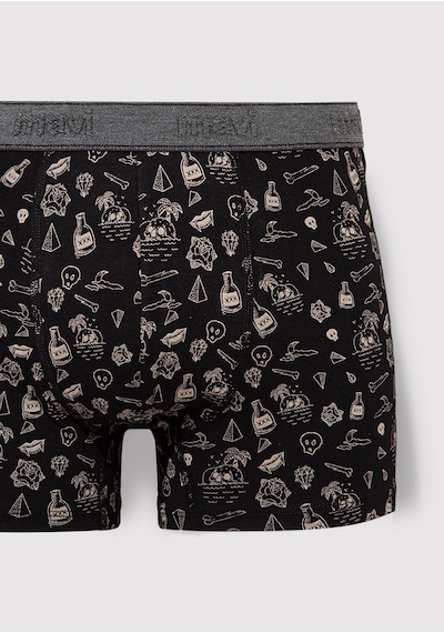 Mavi - Baskılı Siyah Boxer 091719-900 Siyah