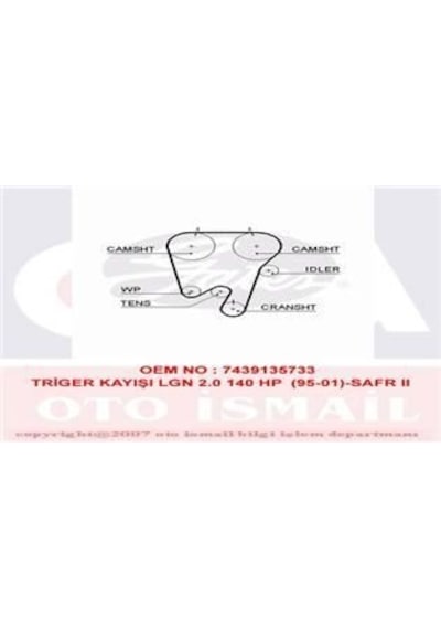 GATES 5378XS TRIGER EKSANTRIK KAYISI LAGUNA I SAFRANE 2.0 16V N7Q