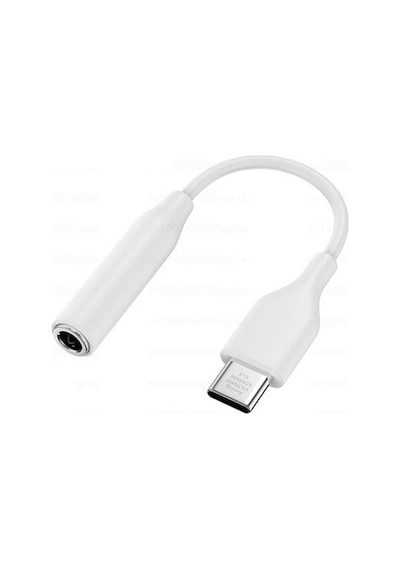 Beyaz Usb Tip C - 3,5mm Jack Ses Kablosu Kulaklık Aux Adaptörü Dönüştürücü