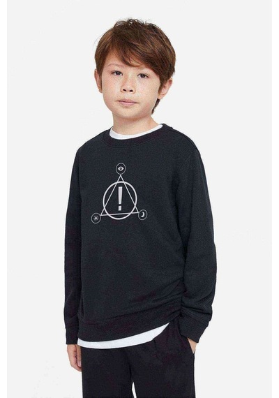 Tshirthane At The Disco Patd Logo Baskılı Unisex Çocuk Siyah Sweatshirt Siyah