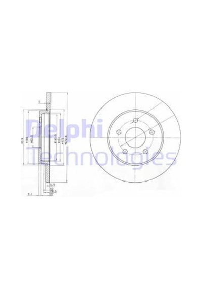 DELPHI BG3663C FREN DİSKİ ARKA (5D 280MM) MONDEO III 00-07