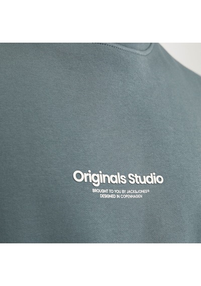 Jack & Jones Jack&jones Vesterbro Erkek Yeşil Bisiklet Yaka Sweatshirt Gri